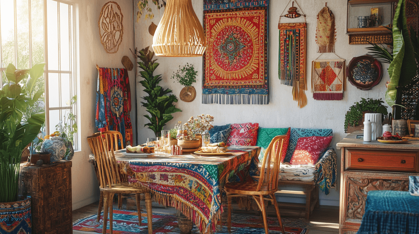 Salle à manger de style Boho : Idées créatives de décoration