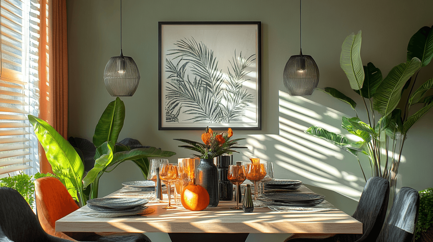 Décorations qui animent la salle à manger