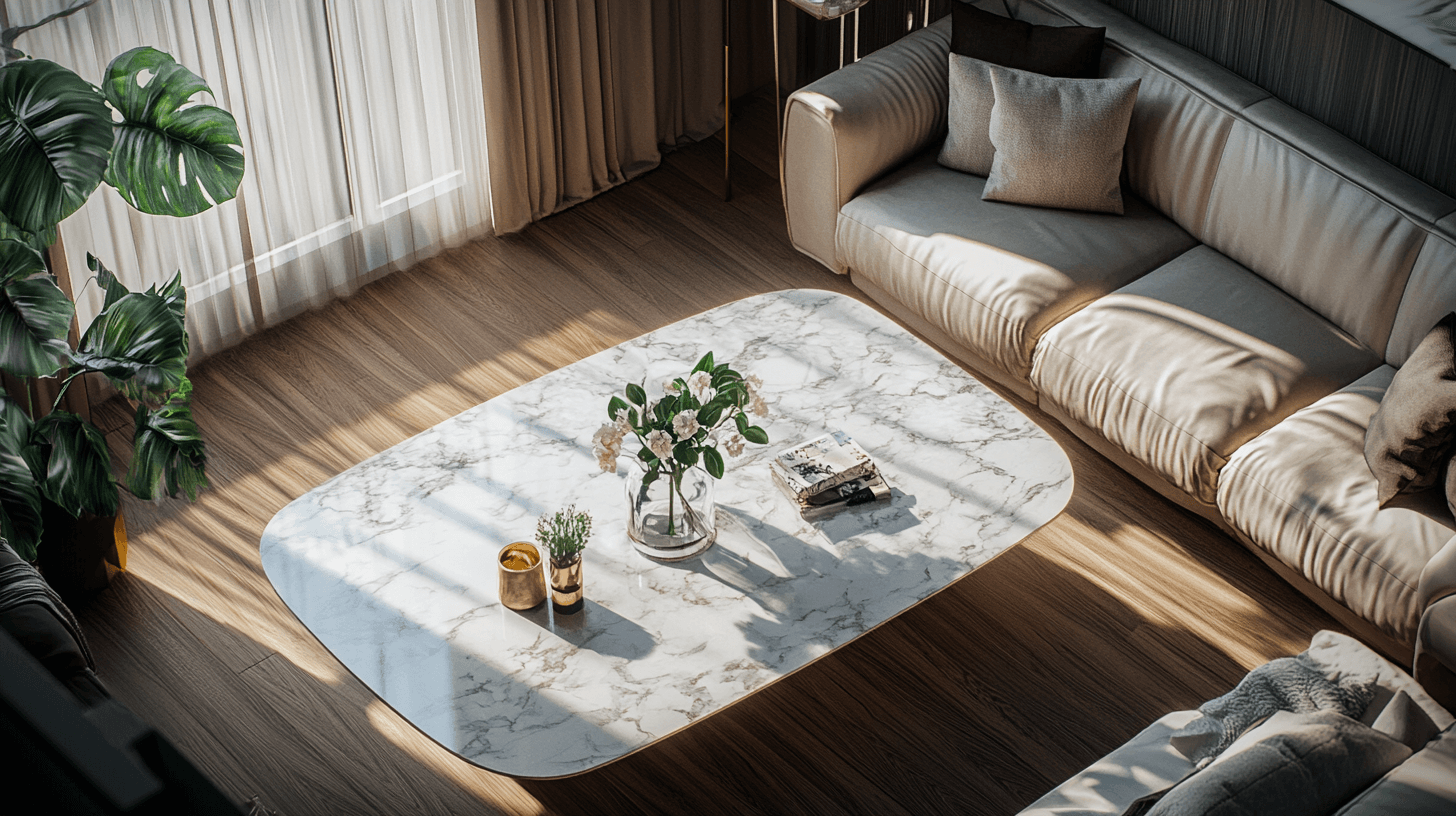 Intégrer des tables en marbre avec style dans votre salon
