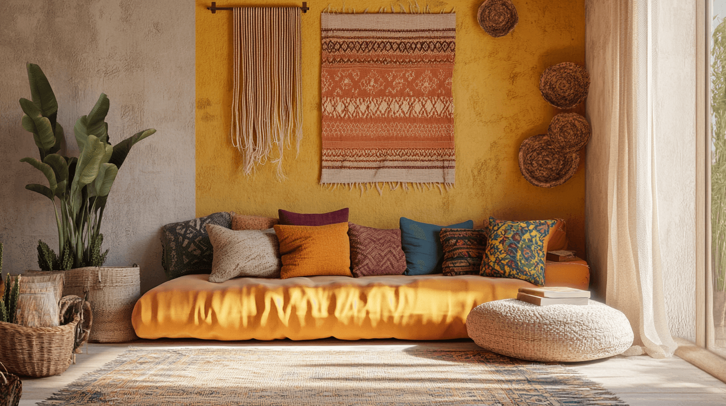 Couleurs et matériaux dans le style Nomadic Boho
