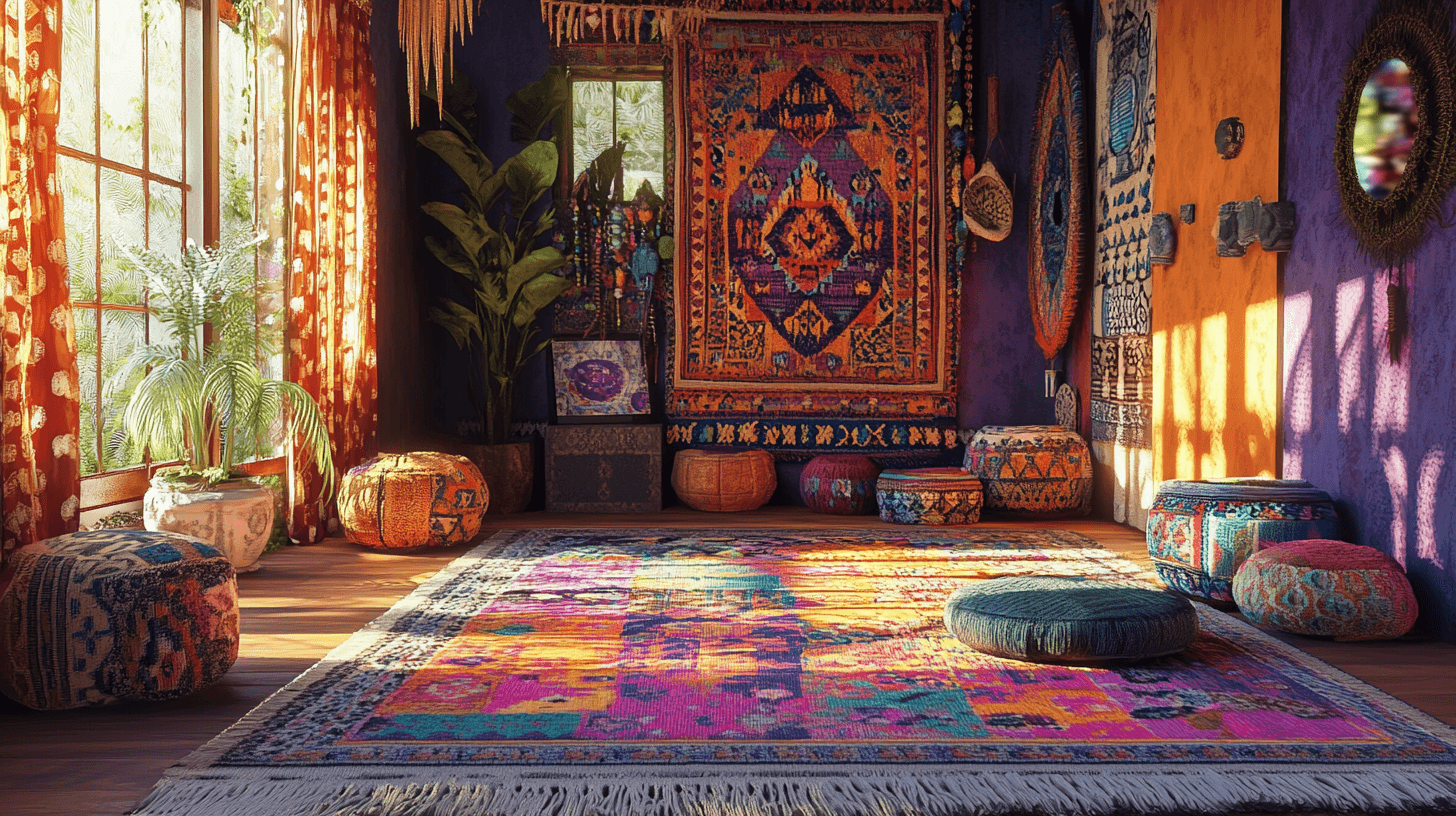 Tapis et tentures murales : textures et motifs