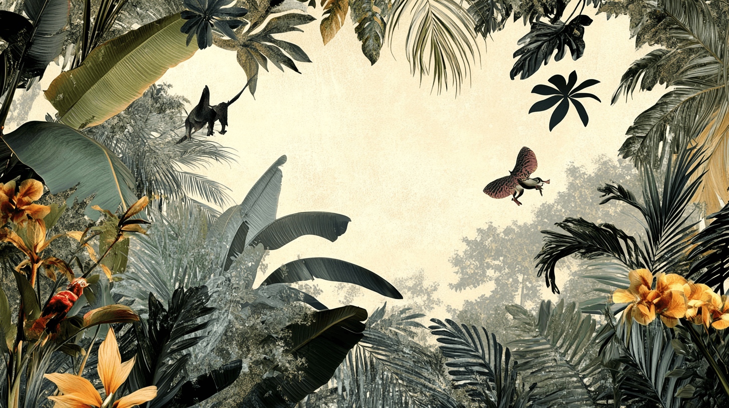 Décoration murale de style jungle