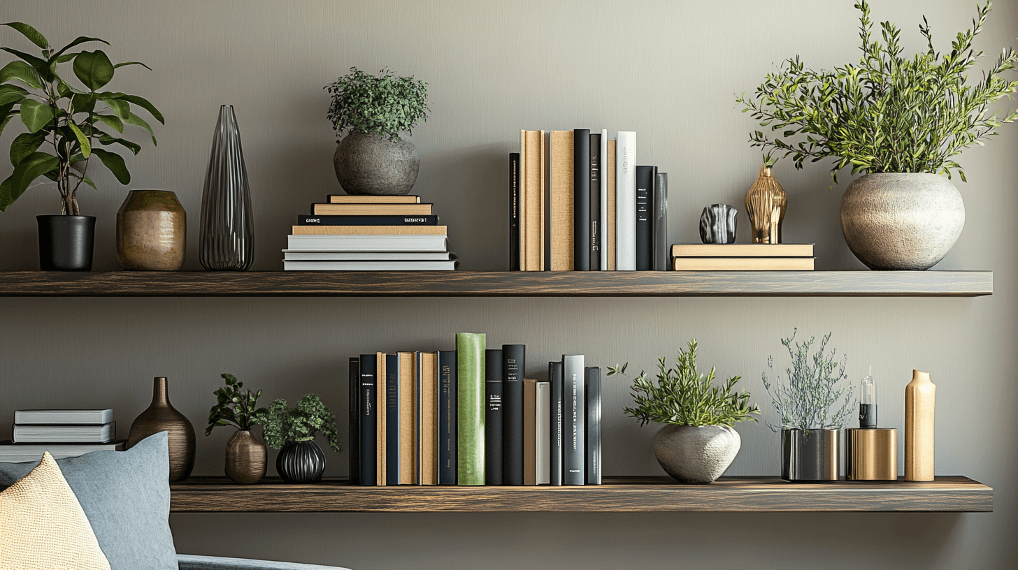 Décoration d'étagère élégante : Conseils et astuces pour un arrangement harmonieux