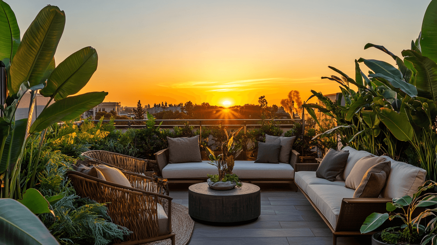Terrasse sur le toit relaxante : oasis de tranquillité en plein air