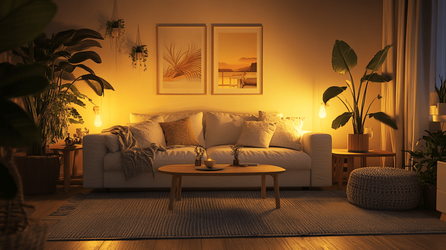 Salon avec une touche scandinave : le minimalisme rencontre le confort