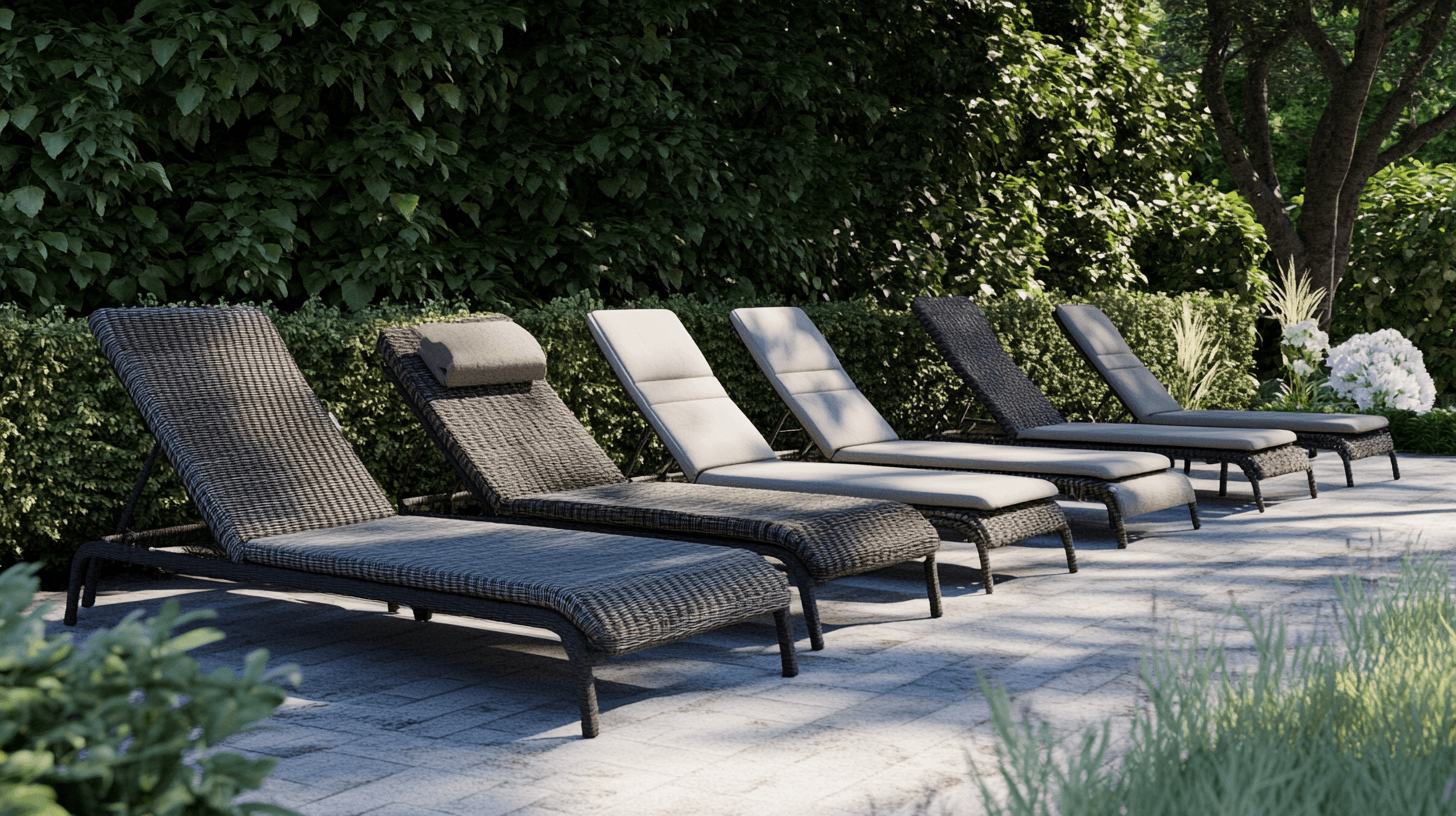 Différents types de chaises longues