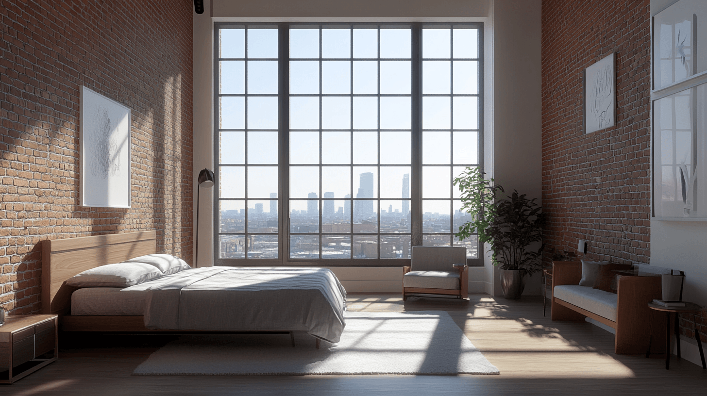 Chambre à coucher de style loft : Concevez-la de manière moderne et ouverte