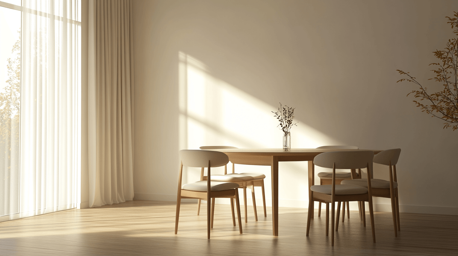 Salle à manger de style minimaliste : Moins, c'est plus