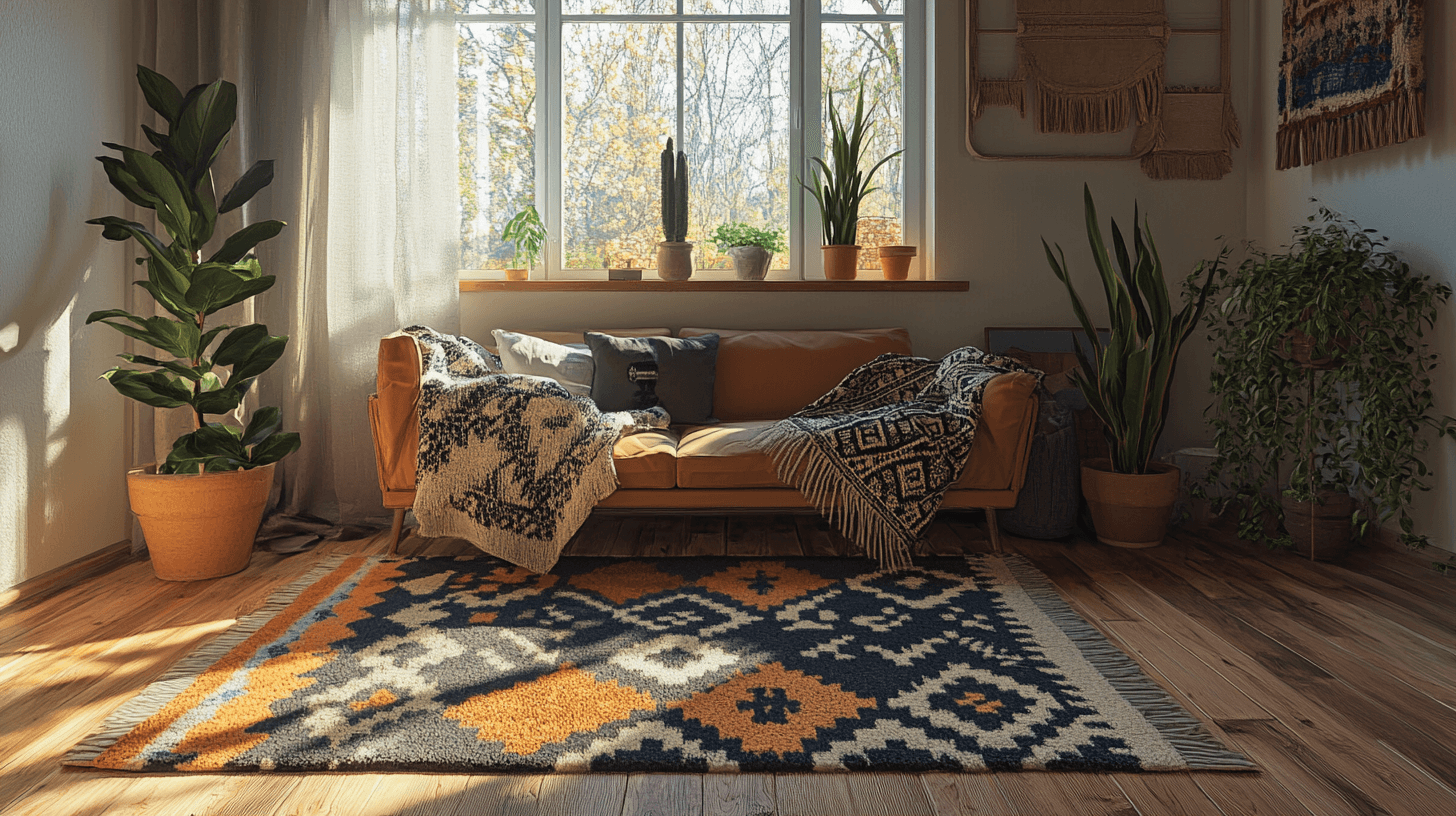 Textiles comme décoration : tapis, couvertures et plus
