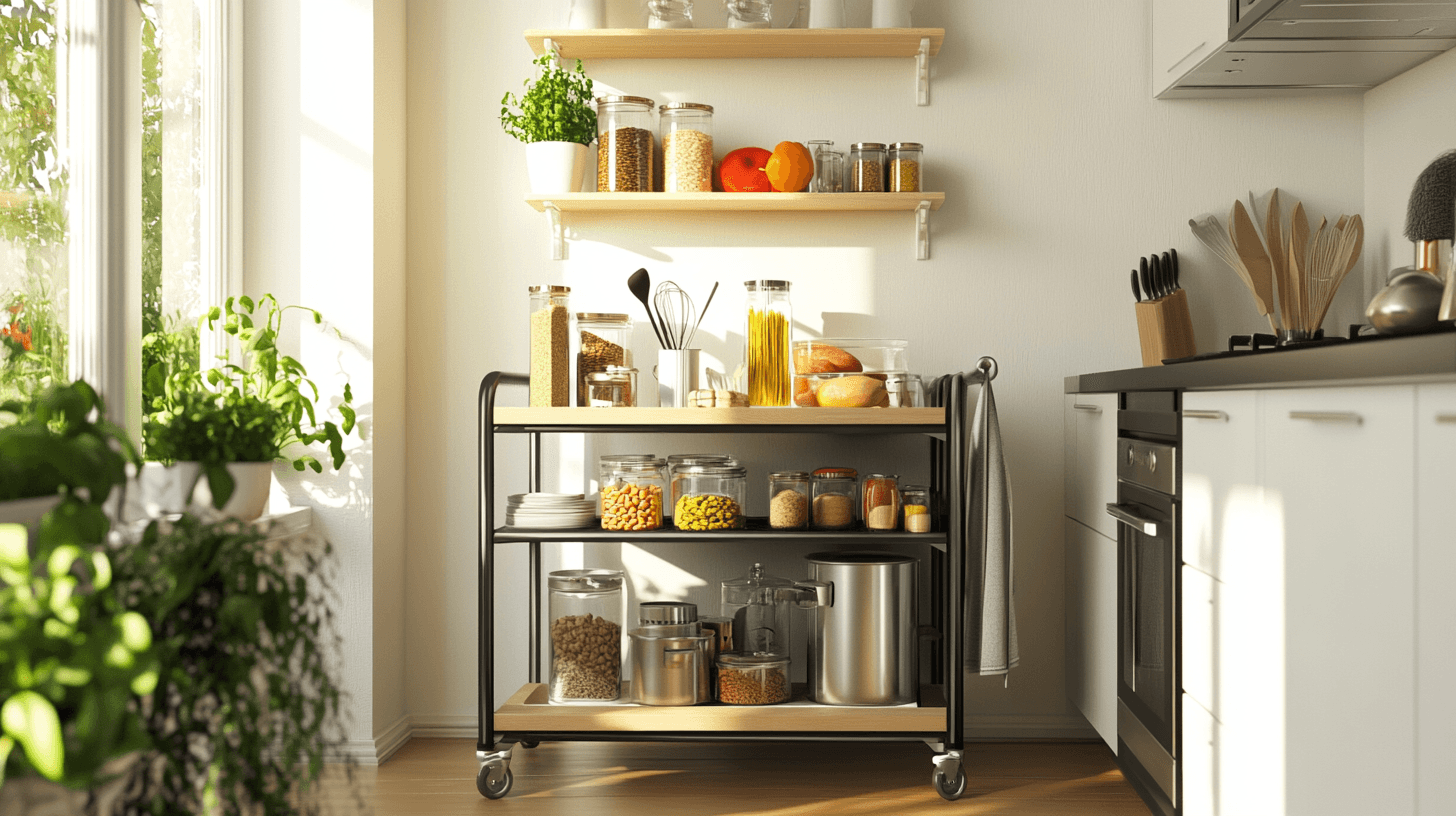 Cuisine organisée : Chariots de cuisine pour plus de flexibilité