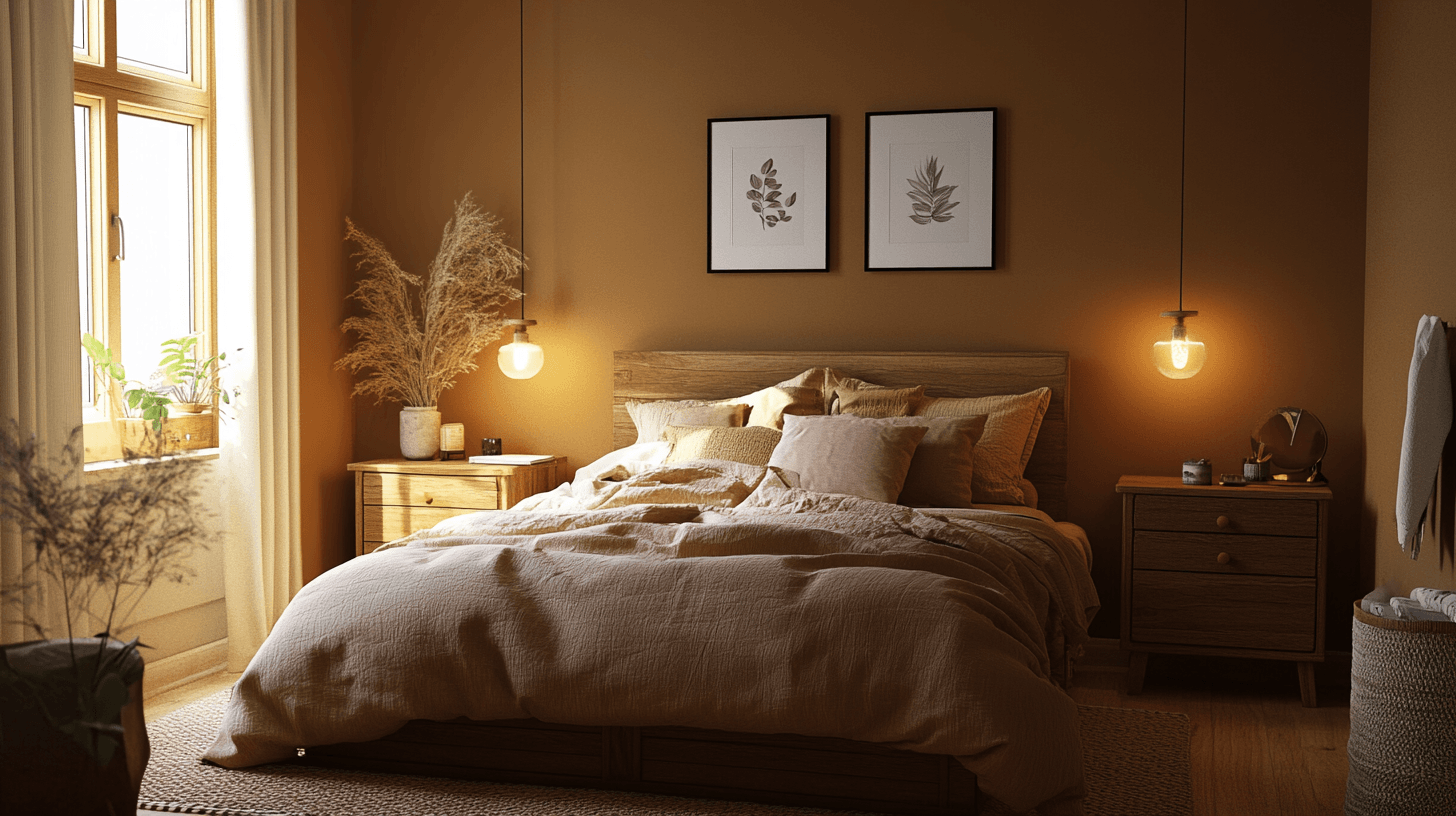 Conception de chambre avec Mocha Mousse