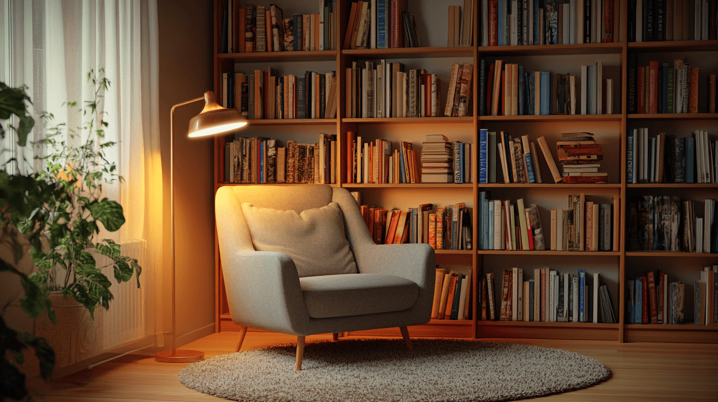 Coin lecture confortable dans le salon : Conseils pour un lieu de retraite