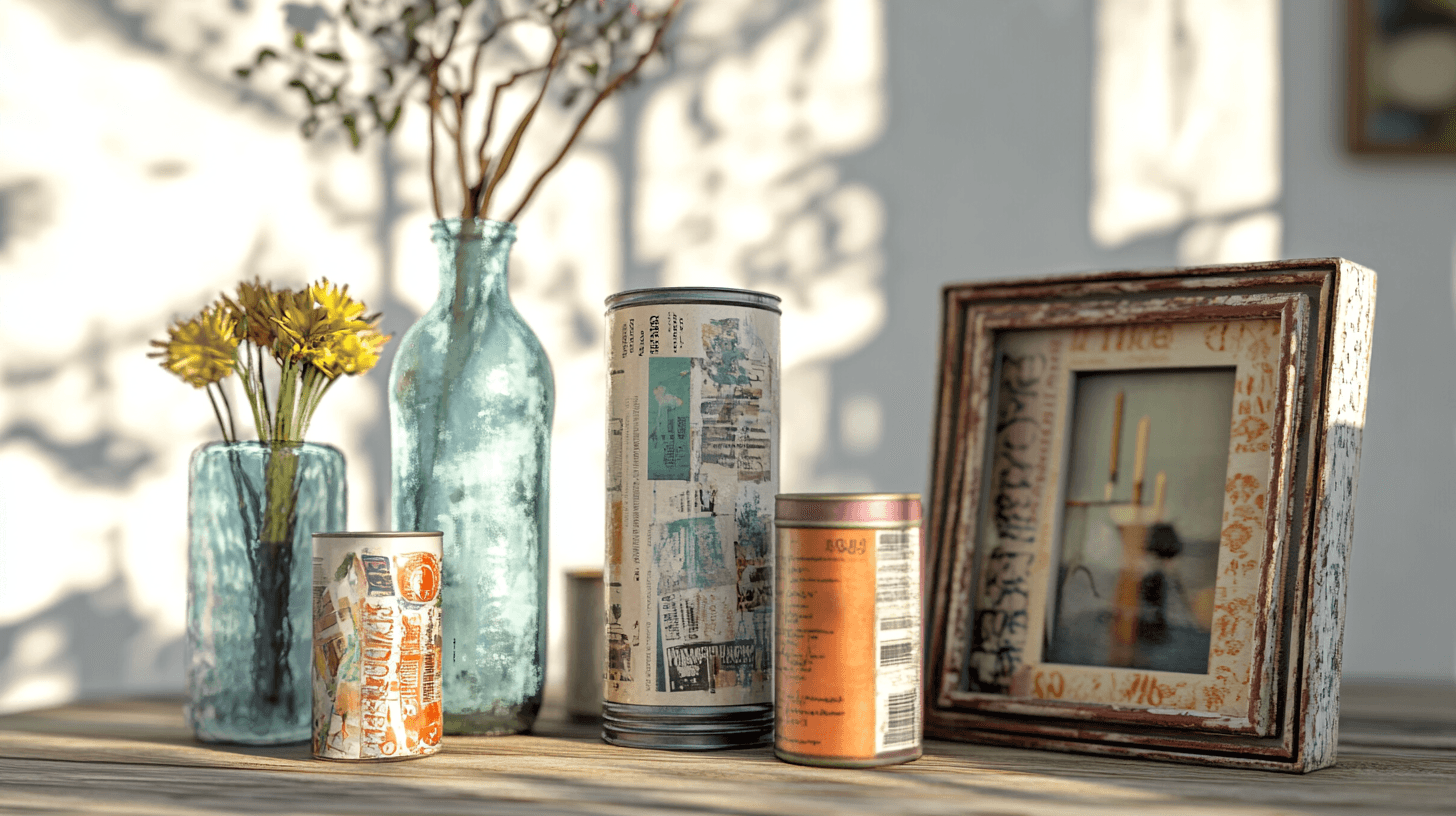 Accessoires décoratifs à partir d'objets du quotidien
