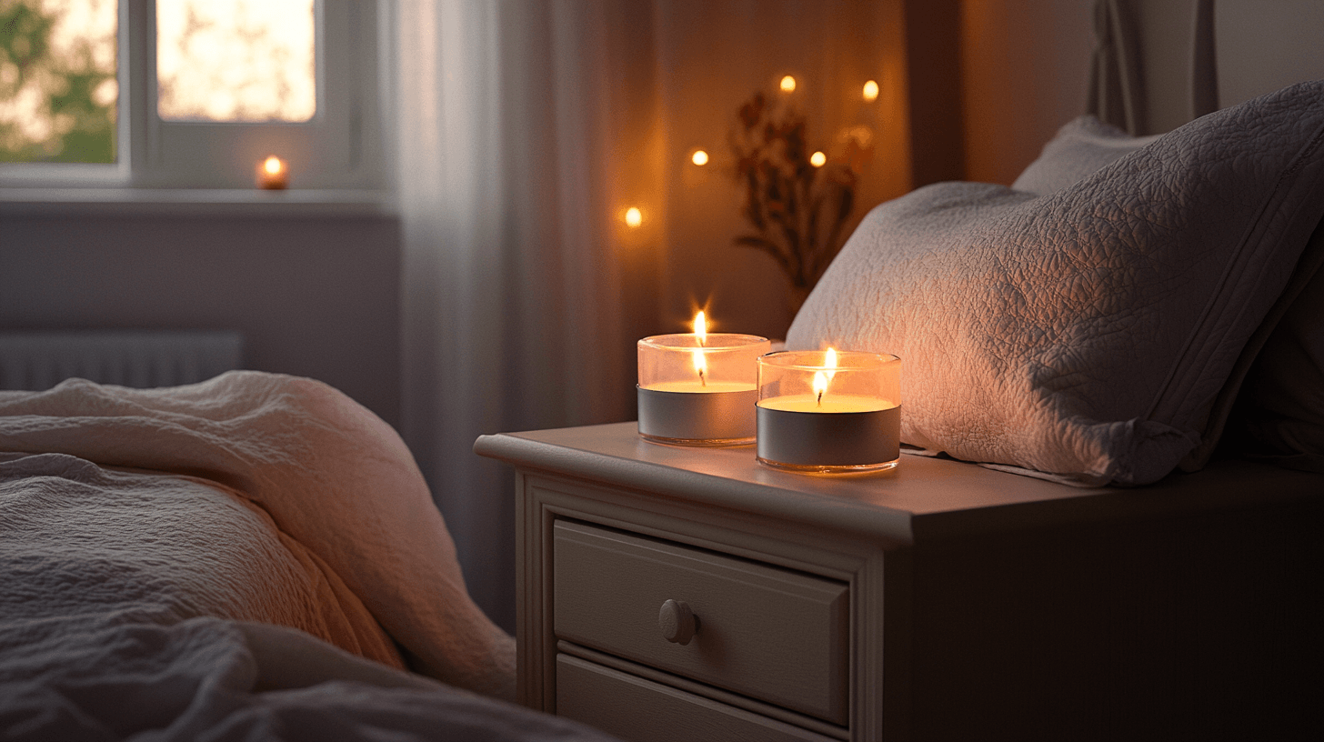 Bougies dans la chambre : détente et romantisme