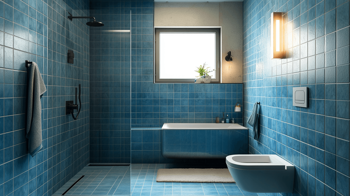 L'effet du bleu dans la salle de bain
