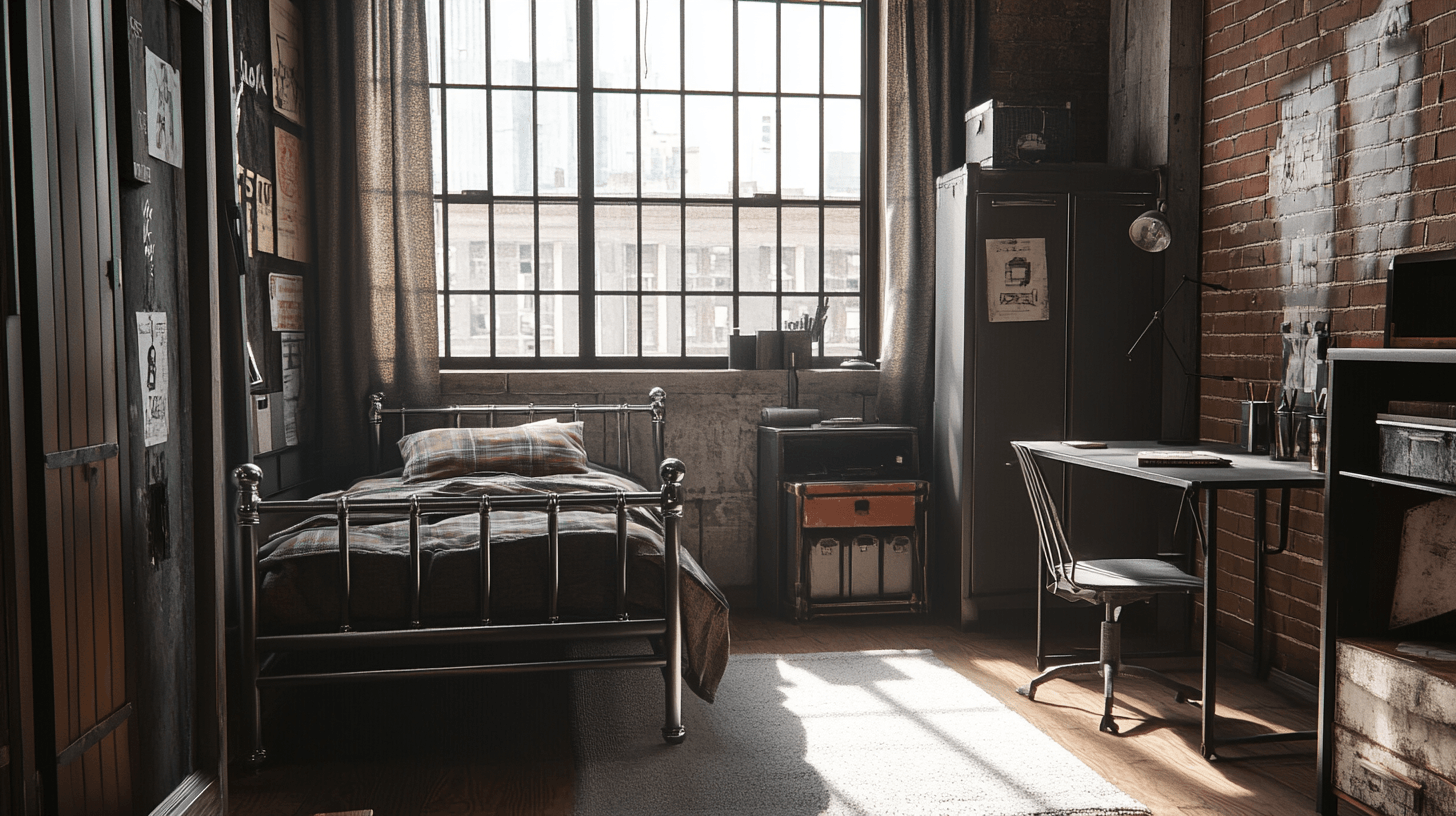 Meubles de style industriel pour la chambre des jeunes