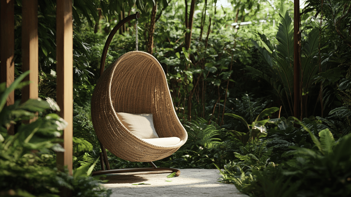 Détente en plein air : fauteuil suspendu pour jardin et balcon