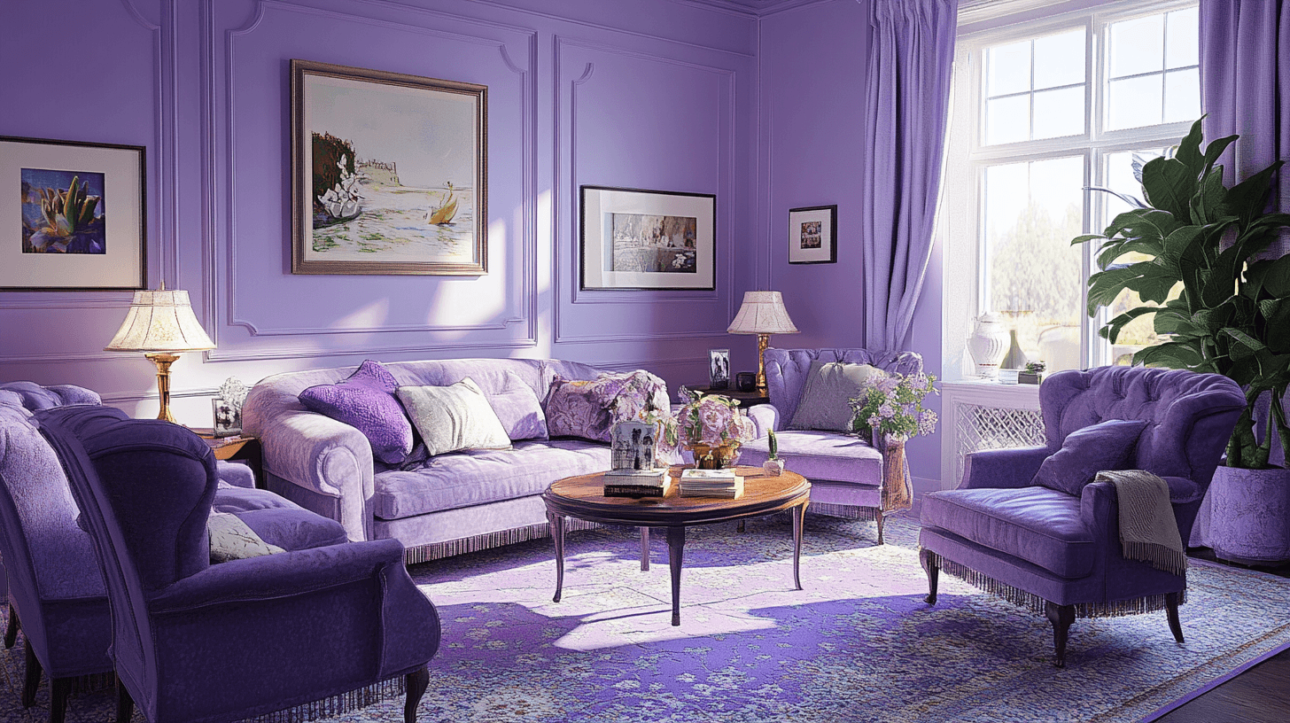 Conception des couleurs avec le violet