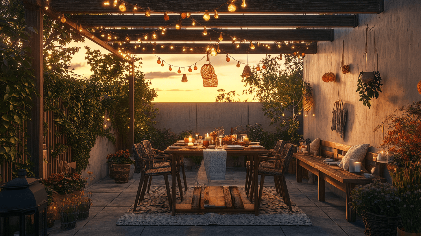 Aménager un espace repas extérieur : Repas confortables en plein air