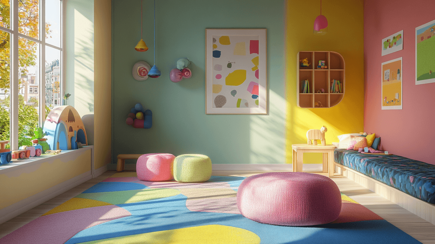 Des murs colorés dans la chambre d'enfant : encourager la créativité par les couleurs