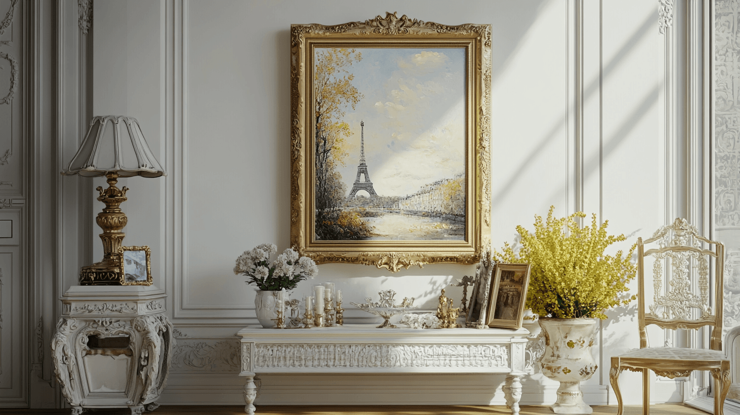 Accents décoratifs : Art et accessoires dans le Parisian Chic