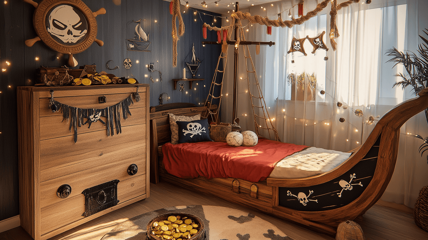 Chambre d'enfants sur le thème des pirates : Idées de décoration aventureuses