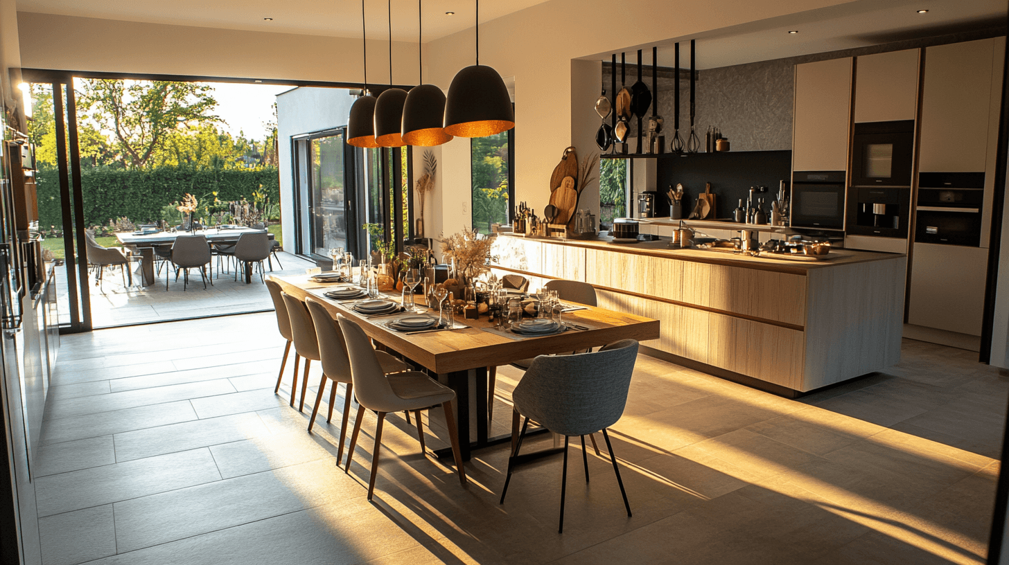 Concevoir une cuisine ouverte : un espace pour des soirées culinaires conviviales