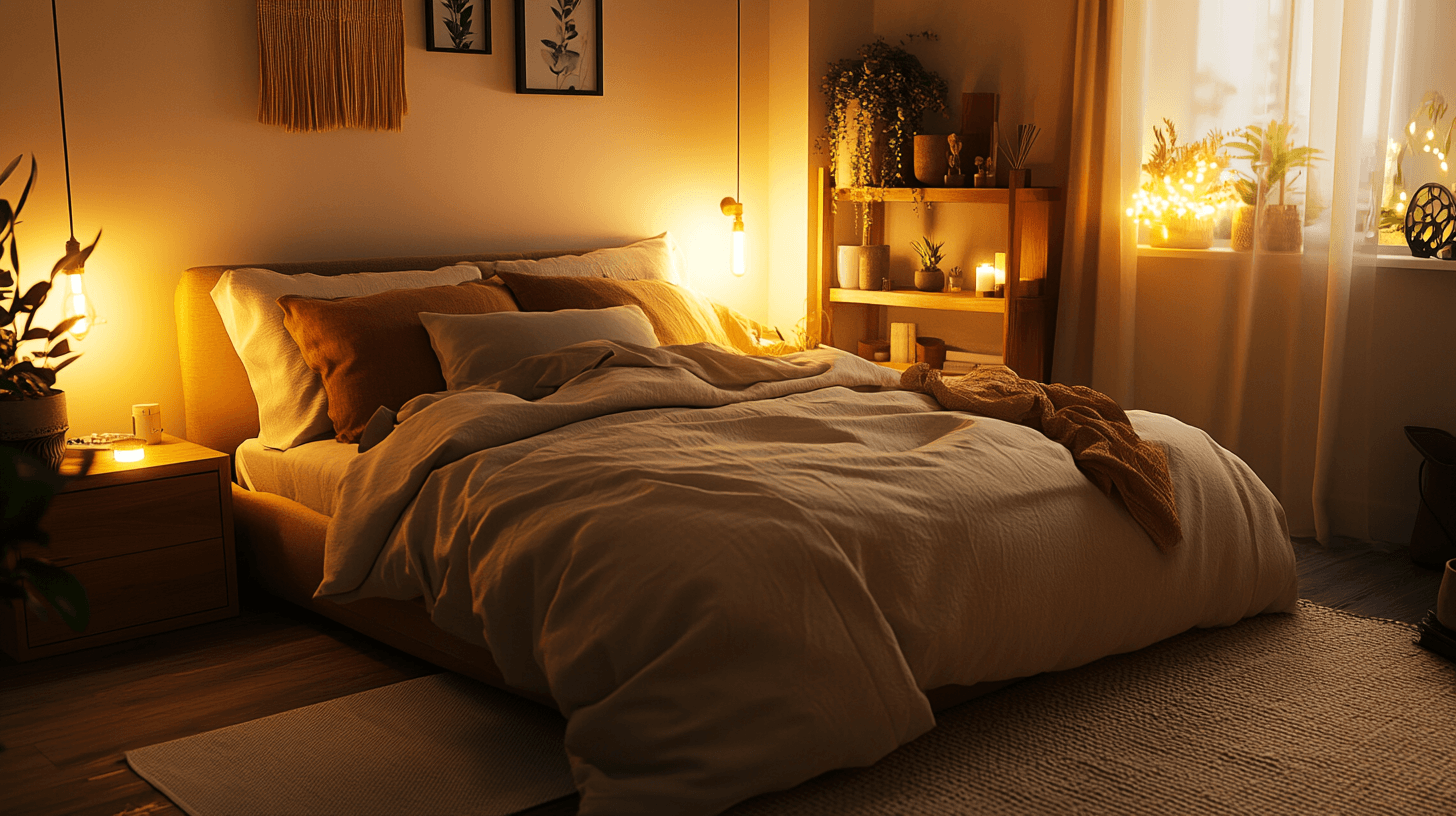 Tons de terre doux dans la chambre : calme et sécurité