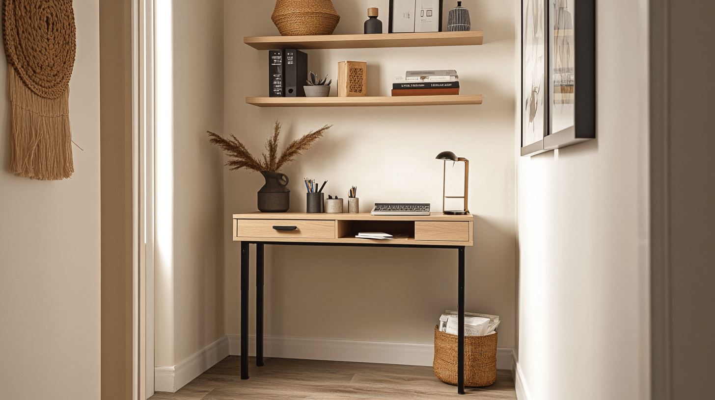 Bureau à domicile dans le couloir : Utilisation créative des petits espaces