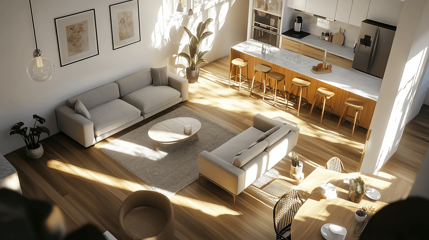 Meubles et décoration pour espaces de vie ouverts