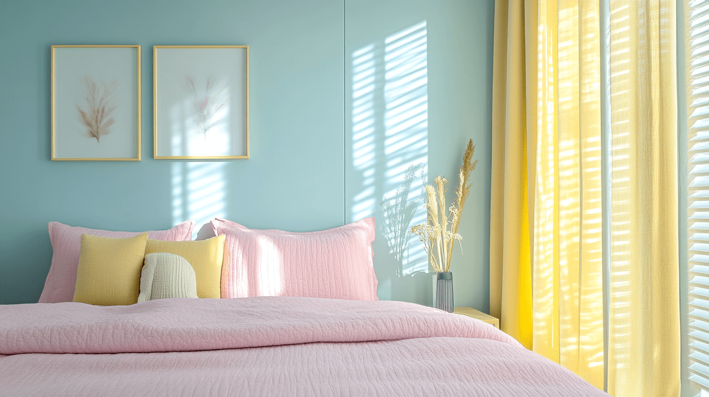 Chambre à coucher en pastel : Une oasis de tranquillité