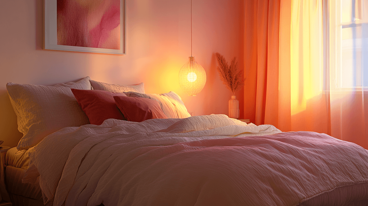 La magie des couleurs douces dans la chambre