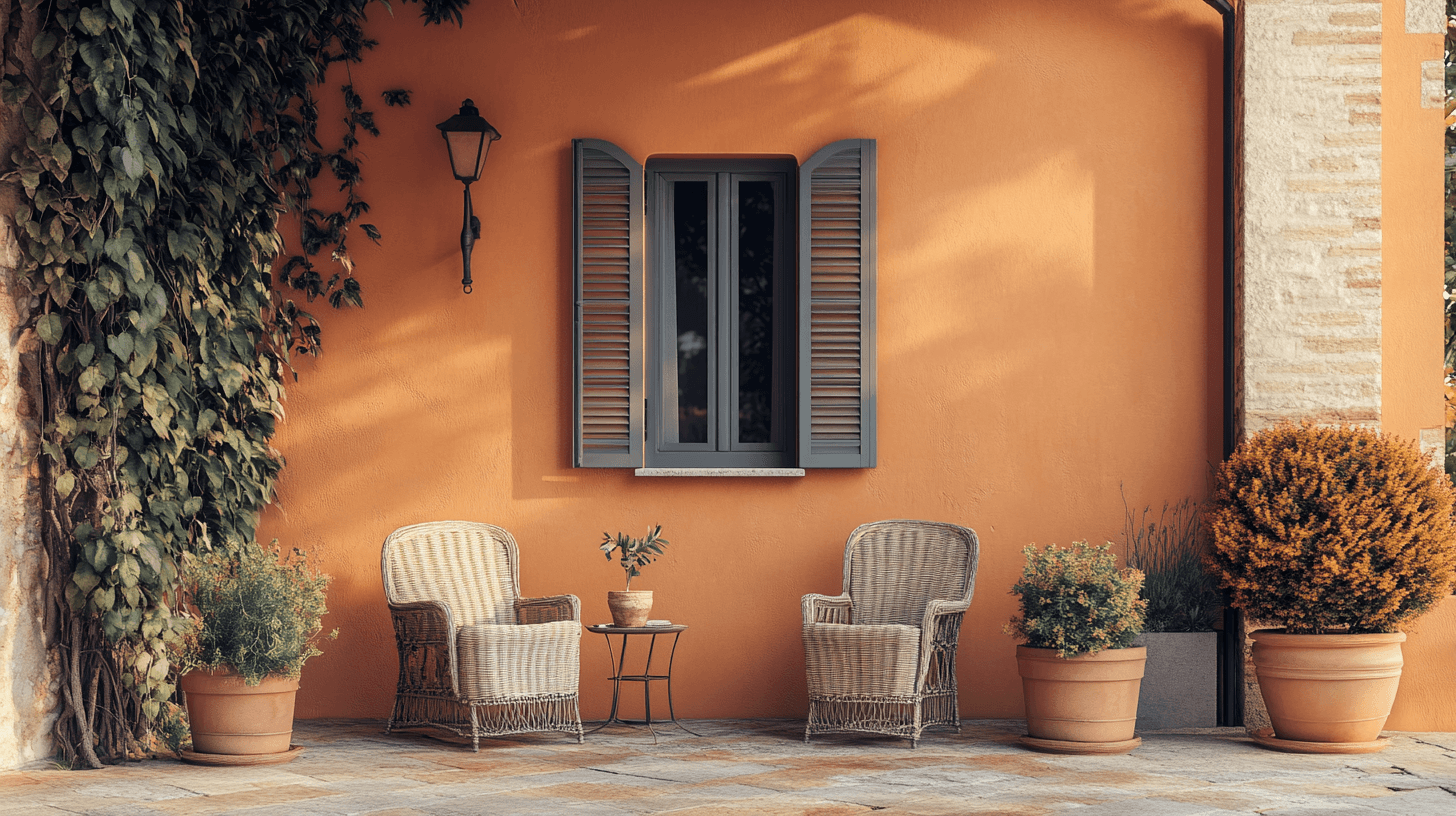 Conception de couleurs dans le style toscan : tons terreux chauds et accents méditerranéens