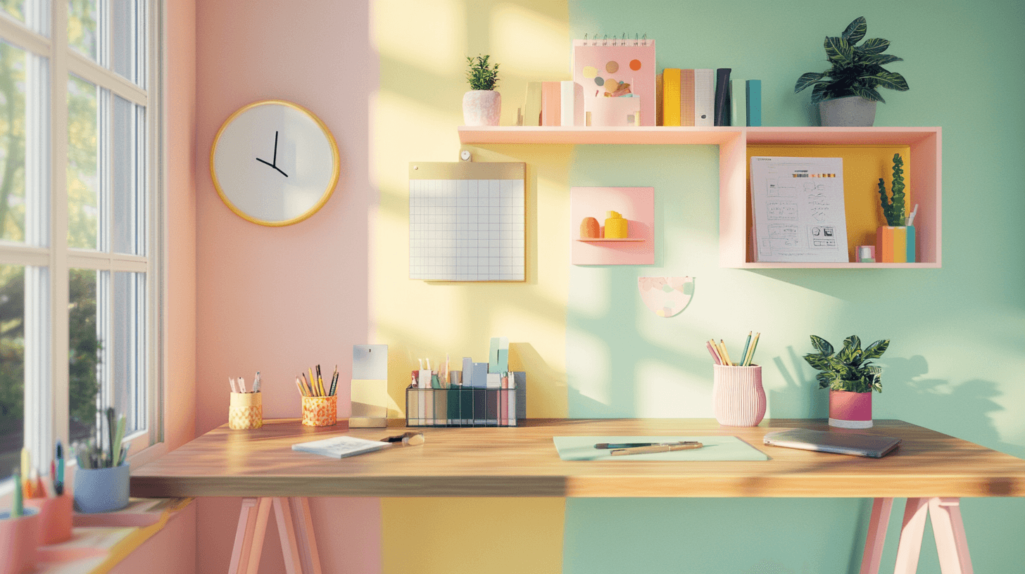 Conception des couleurs pour le bureau à domicile