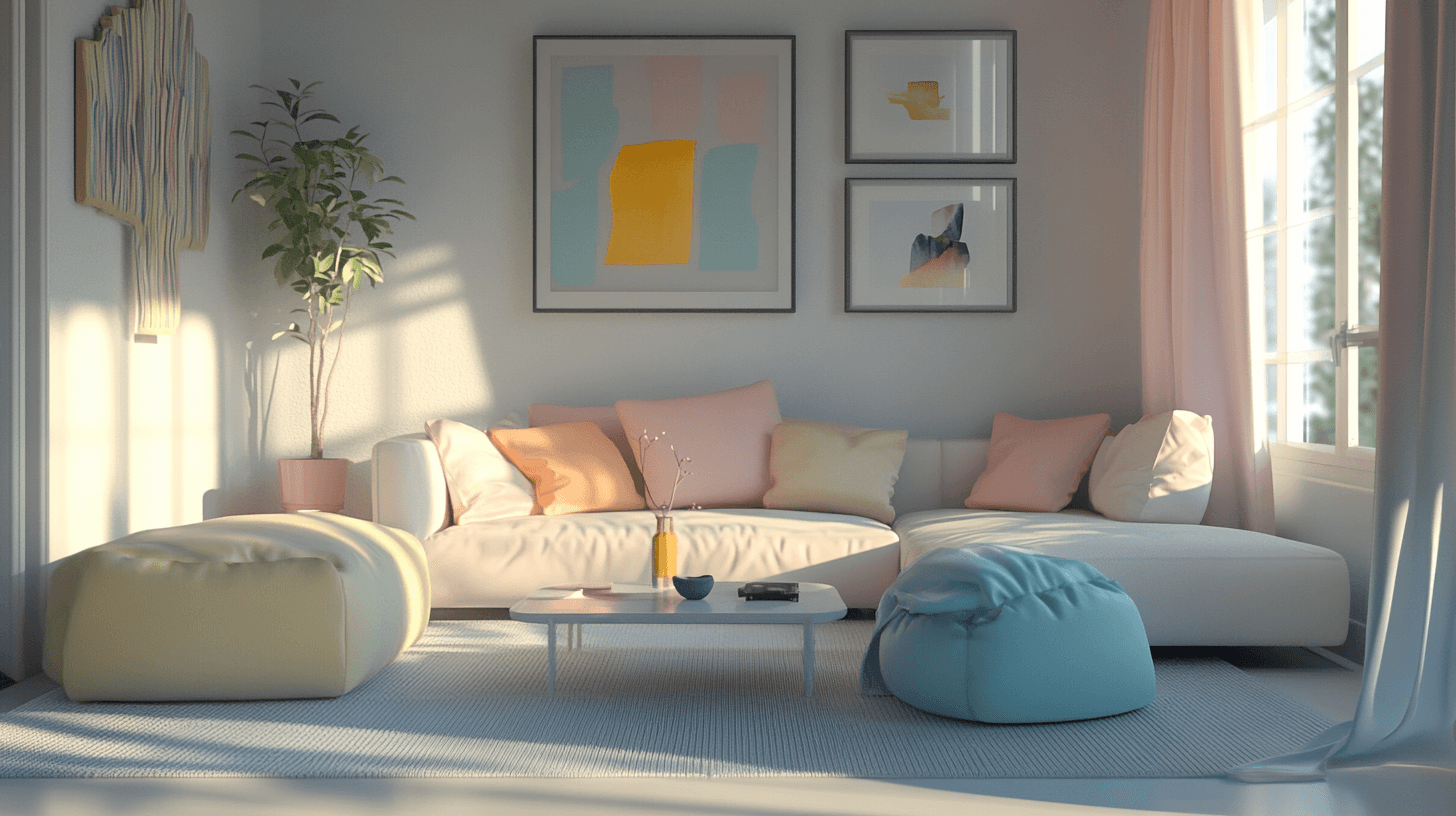 Meubles aux couleurs pastel : Doux et accueillants