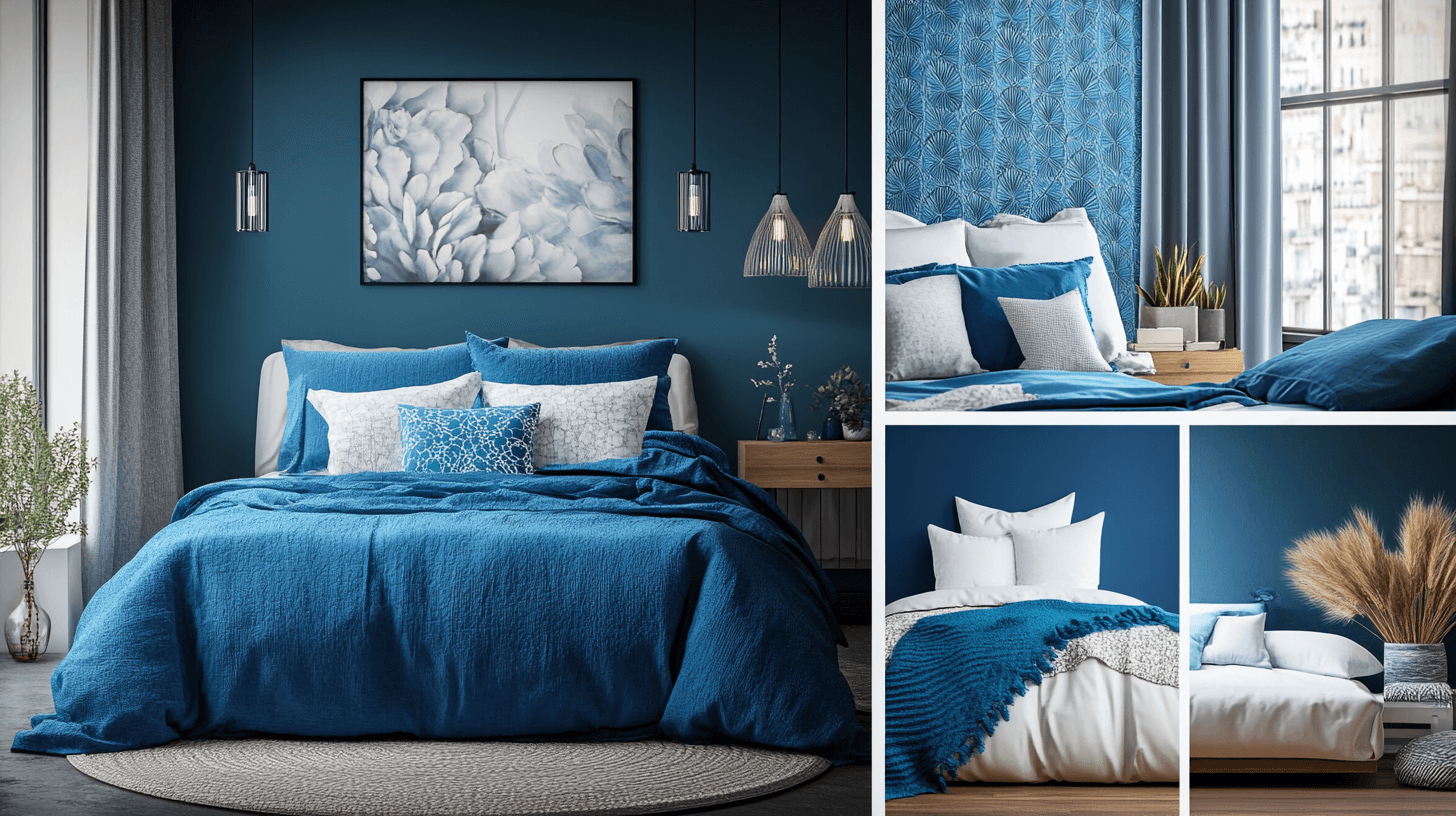 Combinaisons de couleurs et styles pour chambres bleues