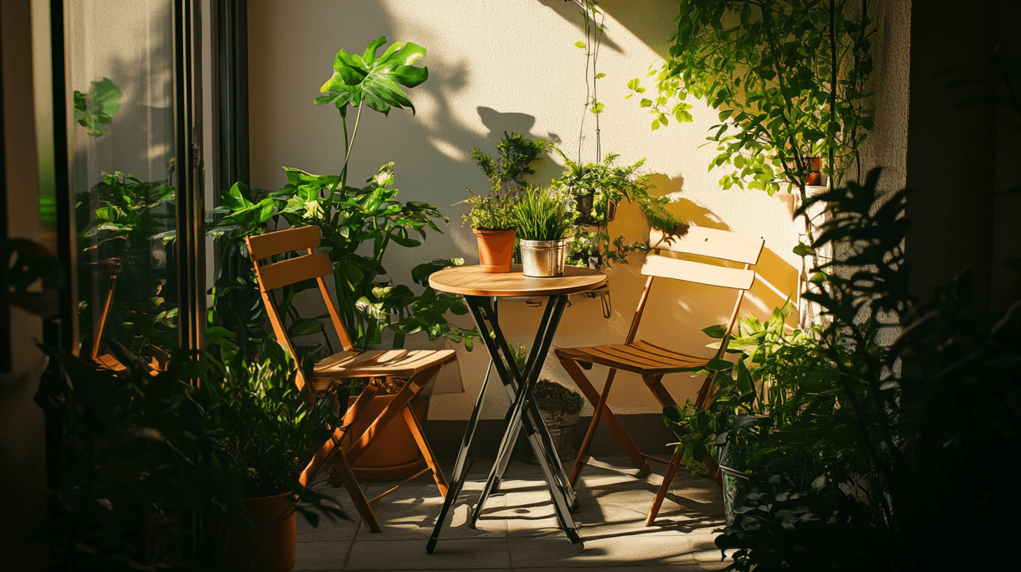 Mobilier de terrasse pour petits balcons : peu encombrant et confortable