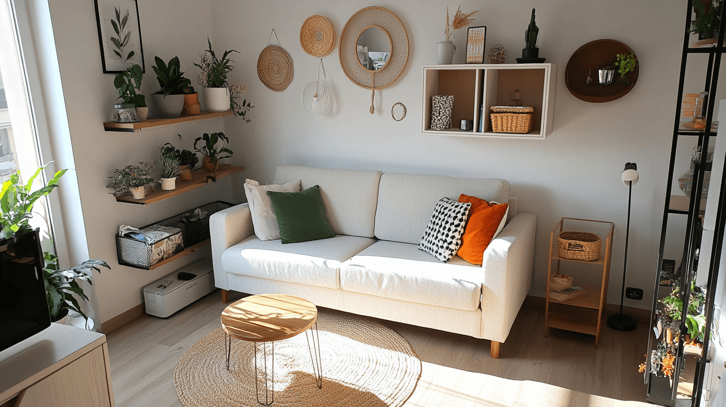 Idées créatives pour les petits salons : rangement et design