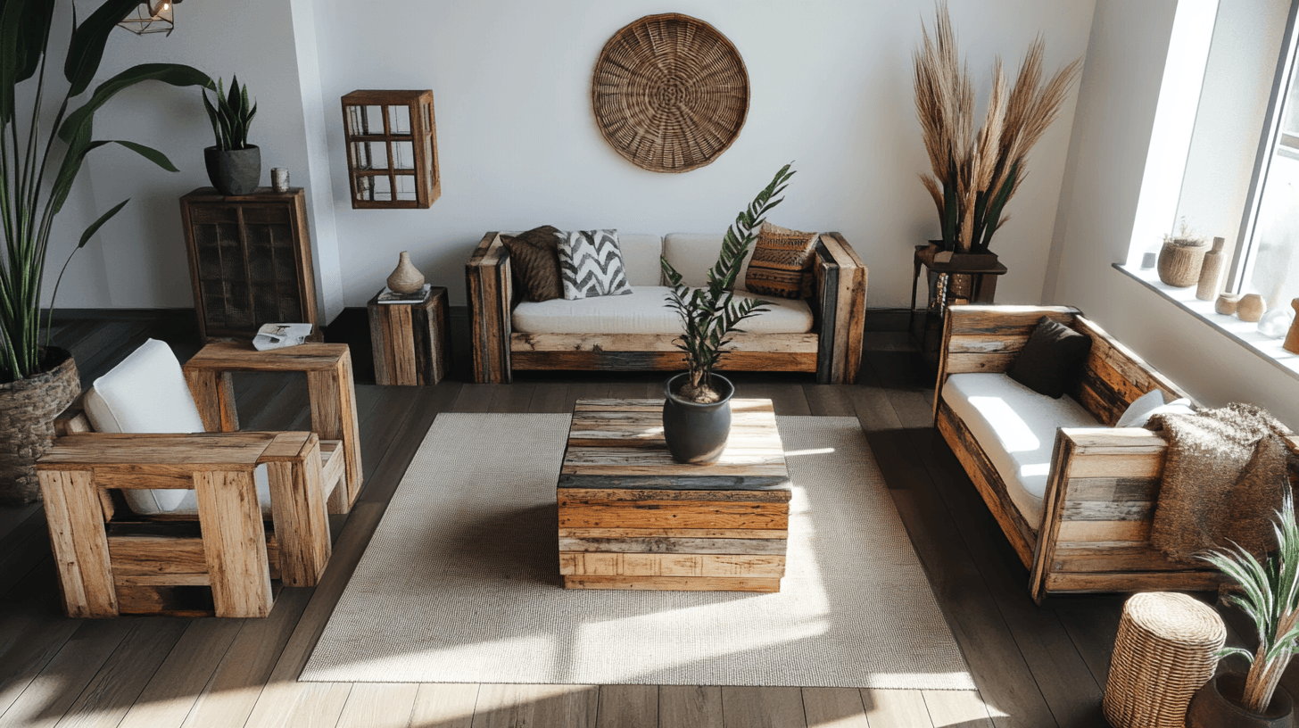 Idées de décoration élégantes avec des meubles en bois recyclé