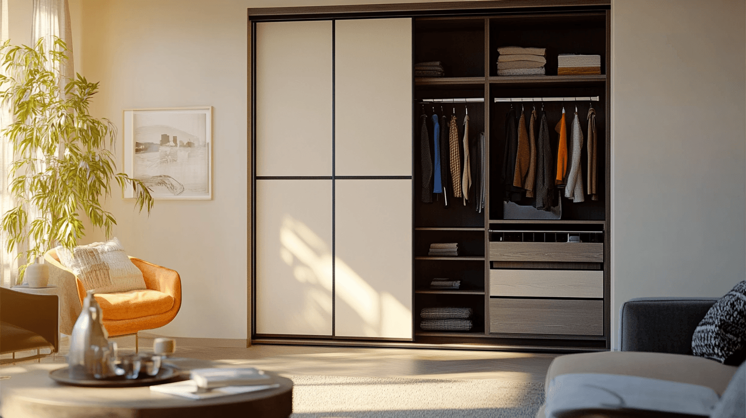 Armoires à portes coulissantes dans le salon : Plus que de simples espaces de rangement