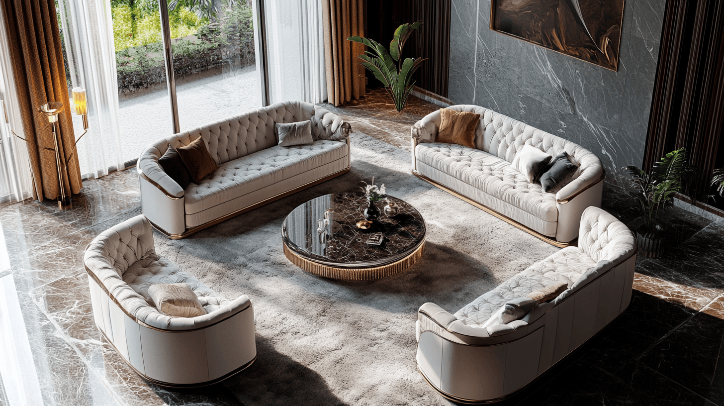 Style italien : Matériaux luxueux et formes élégantes