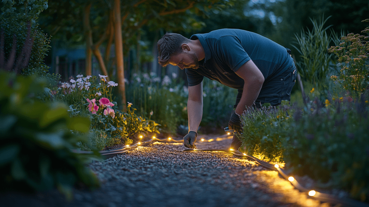 Installation et placement de l'éclairage de jardin