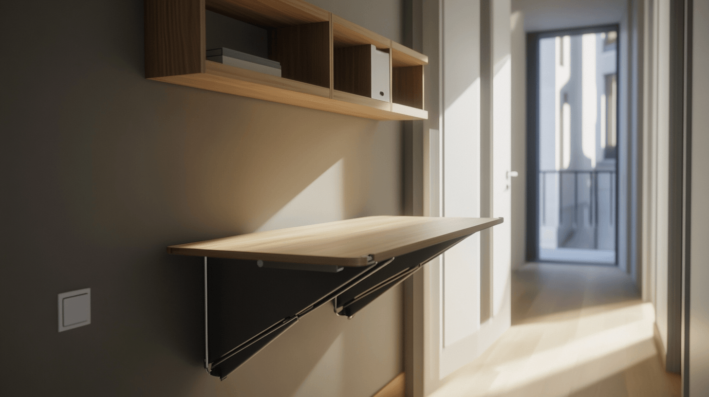 Meubles peu encombrants pour le bureau à domicile dans le couloir