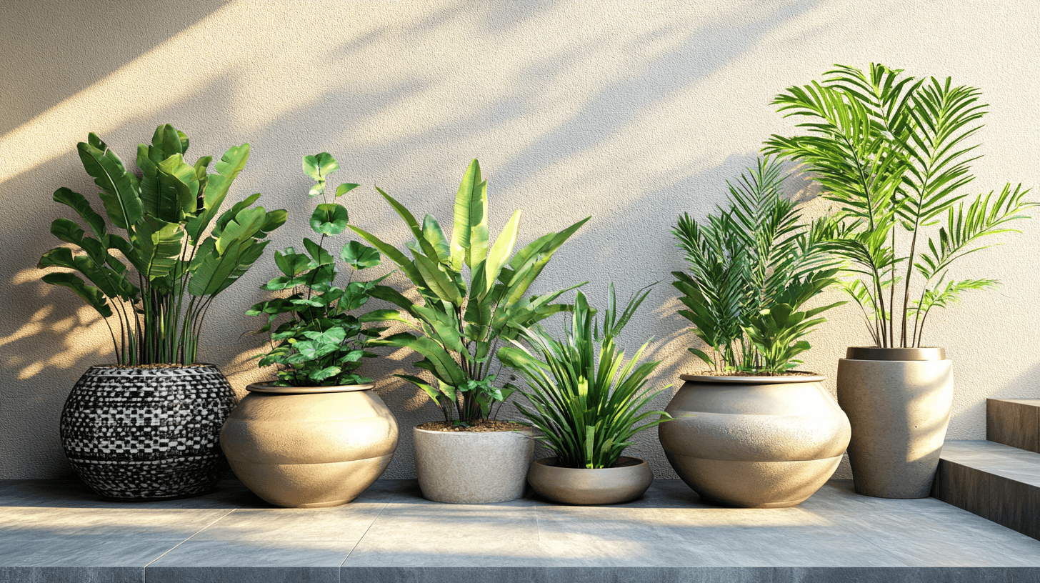 Pots de fleurs créatifs et arrangements