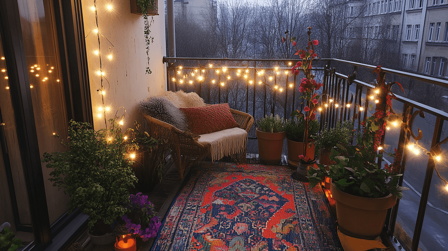 Décoration élégante pour petits balcons