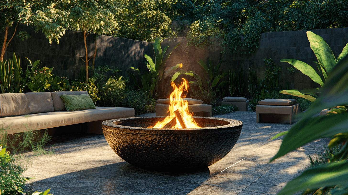 Braseros comme élément décoratif dans le jardin