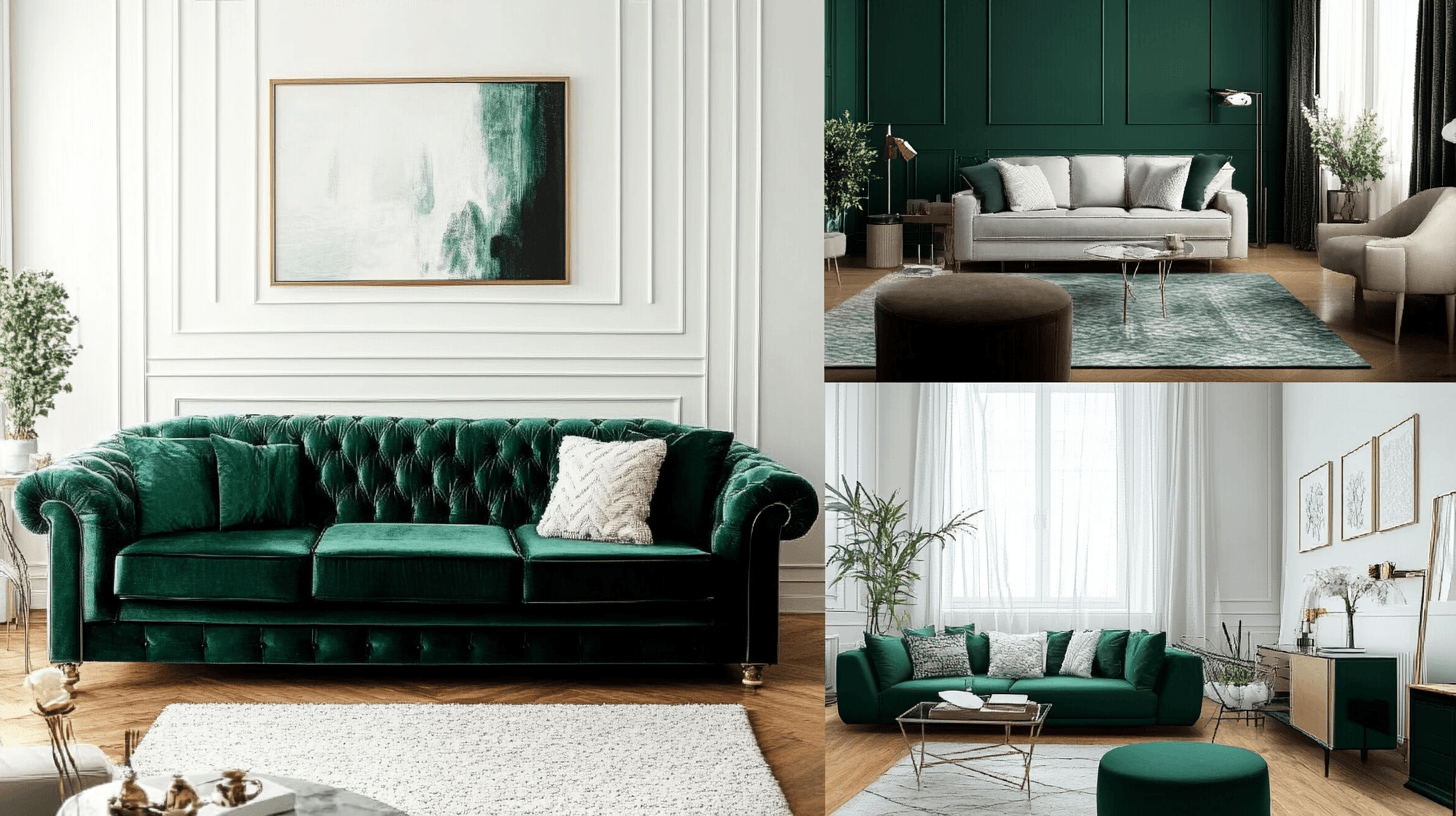 Styles de vie avec vert émeraude : De moderne à classique