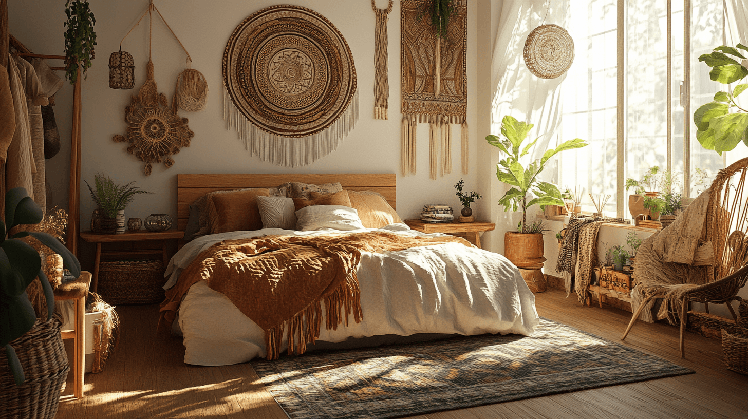 Chambre à coucher de style Boho : Détendu et individuel
