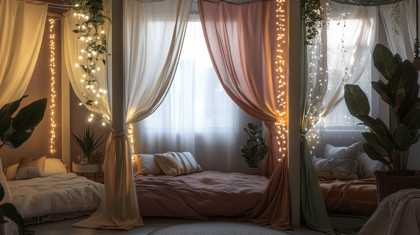 Options de décoration pour les lits à baldaquin