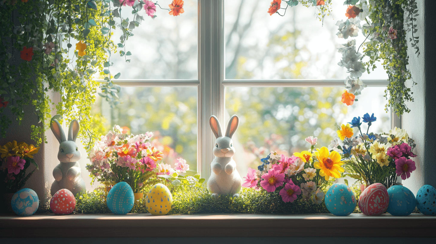Décorations de fenêtres pour des accents printaniers